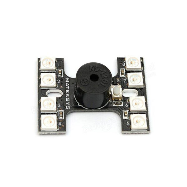 Luz trasera tipo H con 8 * WS2812B LED y zumbador ruidoso