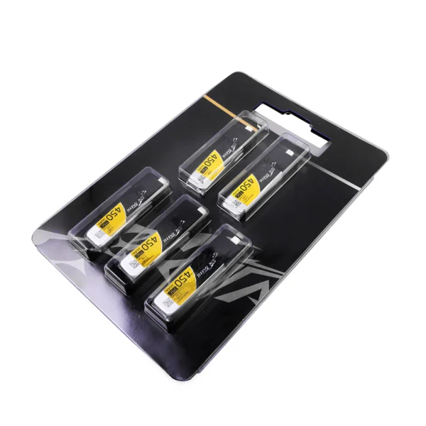 Lipo Tattu 450mAh 3.8V 75C 1S1P HV con enchufe BT 2.0 (5 piezas)